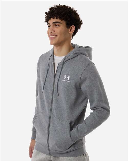 Men's Icon Fleece Hooded Full-Zip – On Model – Side