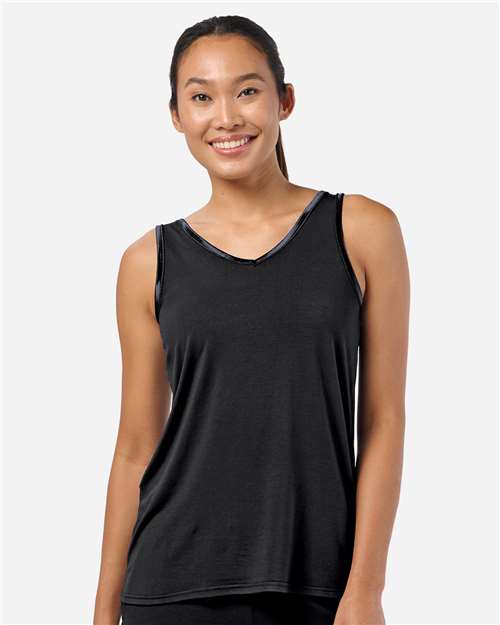 Women's Bamboo V-Neck Tank Top – On Model