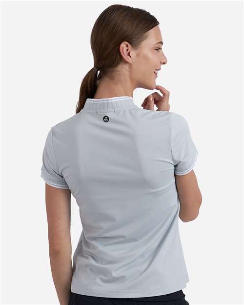 Women's Tara Tipped Polo – On Model – Back