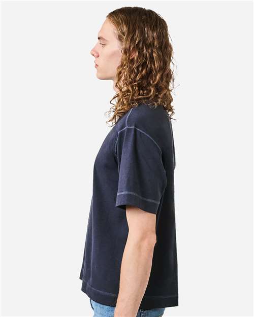Unisex Heavyweight Cotton Boxy Tee – On Model – Side