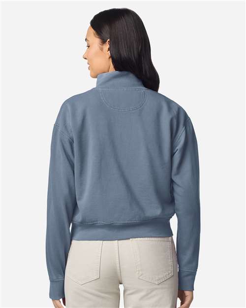 Women's Garment-Dyed Full-Zip Jacket – On Model – Back