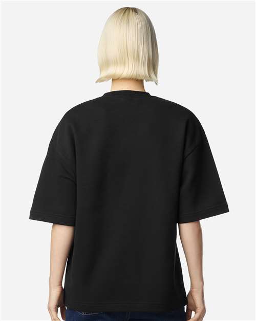 Unisex French Terry Oversized Boxy Top – On Model – Back