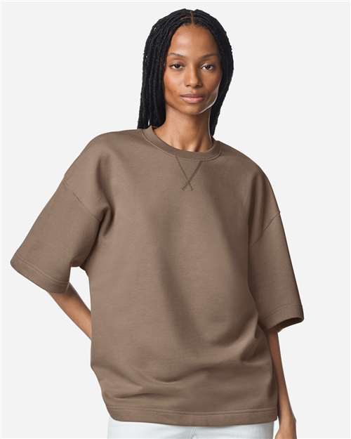 Unisex French Terry Oversized Boxy Top – On Model
