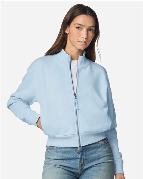 Women's French Terry Full-Zip Jacket – On Model