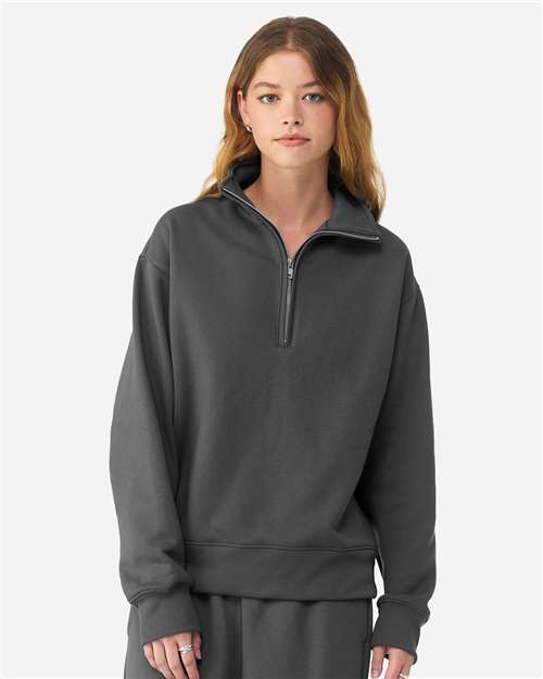 Unisex 10 oz Quarter-Zip Pullover Sweatshirt – On Model