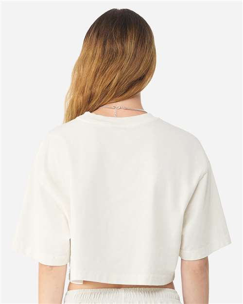 Women's Garment-Dyed Cropped Tee – On Model – Back