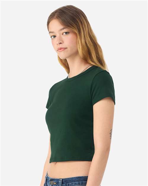 Women's Micro Rib Baby Tee – On Model – Side