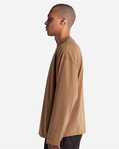 Unisex Max Heavyweight Oversized Long Sleeve Tee – On Model – Side