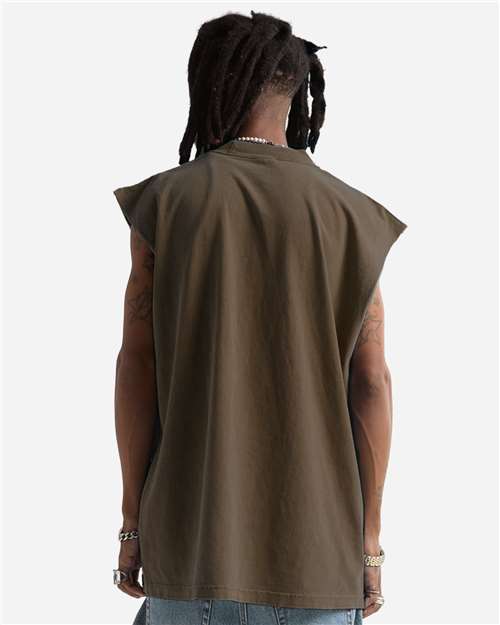 Unisex Garment-Dyed Muscle Tee – On Model – Back
