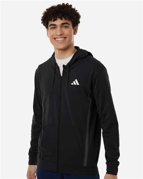 Men's Game & Go Fleece Full-Zip Hooded Sweatshirt – On Model
