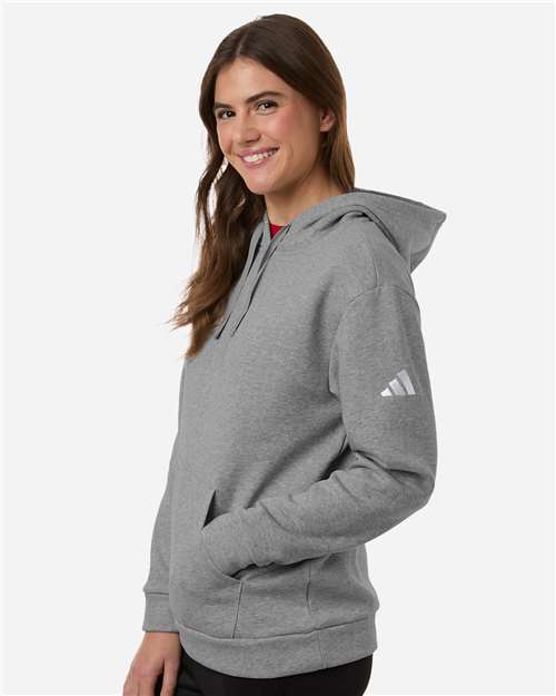 Women's Fleece Hooded Sweatshirt – On Model – Side