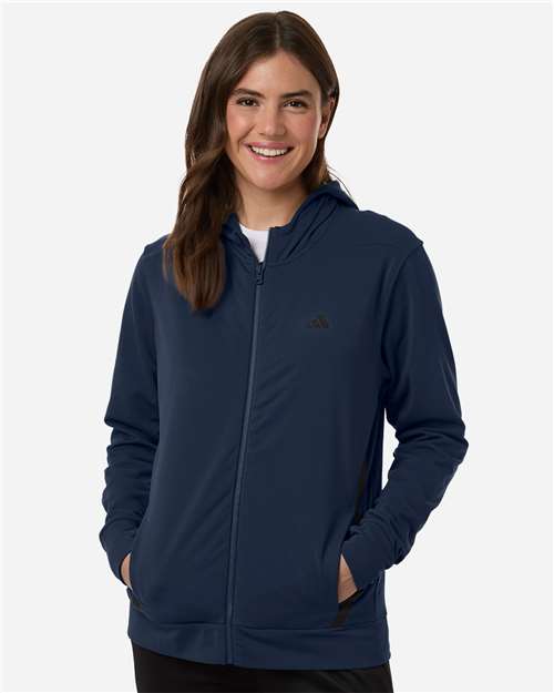 Women's Game & Go Fleece Full-Zip Hooded Sweatshirt – On Model