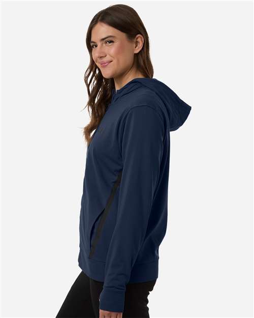 Women's Game & Go Fleece Full-Zip Hooded Sweatshirt – On Model – Side