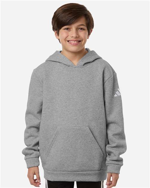 Youth Fleece Hooded Sweatshirt – On Model
