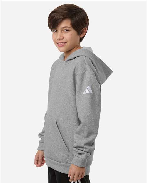 Youth Fleece Hooded Sweatshirt – On Model – Side