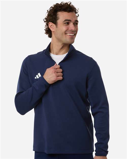 Men's 3-Stripes Quarter-Zip Pullover – On Model