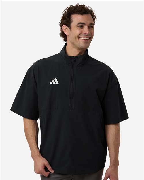 Men's Short Sleeve Quarter-Zip Pullover – On Model