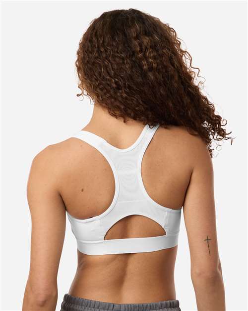 Women's Techfit Compression Racerback Sports Bra – On Model – Back