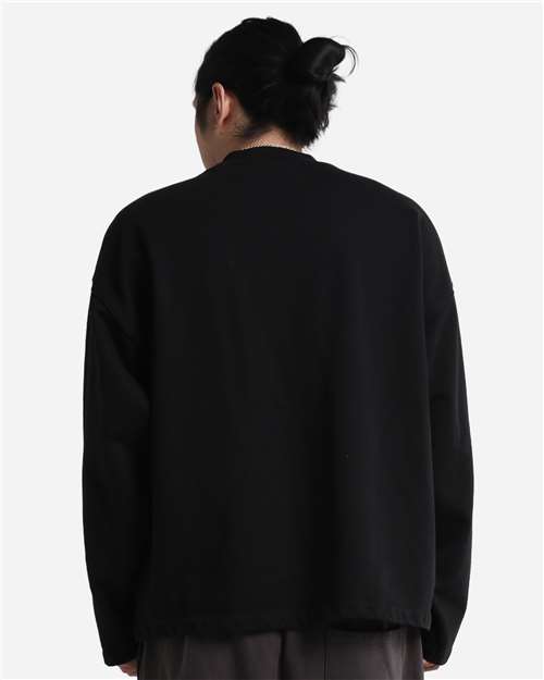 Unisex Garment-Dyed Terry Long Sleeve Tee – On Model – Back