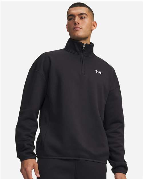 Men's Fleece Quarter-Zip Pullover – On Model