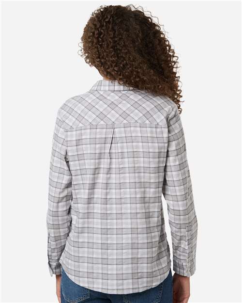 Women's Concord Yarn-Dye Flannel Shirt – On Model – Back