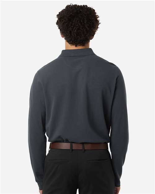 Men's Valiant Cotton Snag Protect Long-Sleeve Polo – On Model – Back