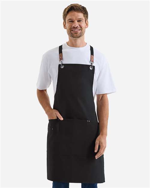 Unisex Clip & Clasp Cross-Back Bib Apron