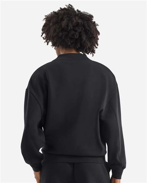 Women's Luxe Mock Neck Sweatshirt – On Model – Back