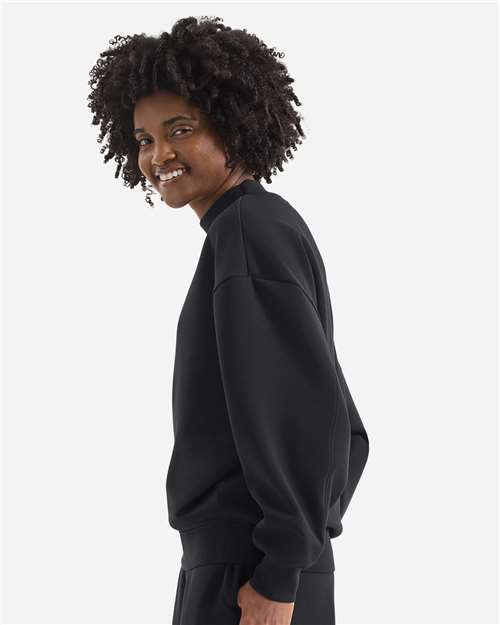 Women's Luxe Mock Neck Sweatshirt – On Model – Side
