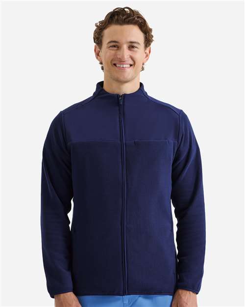 Men's Agility Panelled Fleece Full-Zip Jacket – On Model
