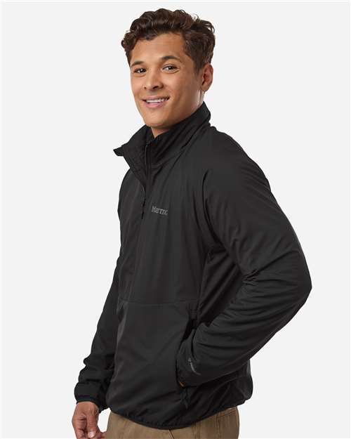 Men's Aerothermal Soft Shell Quarter-Zip Pullover – On Model – Side