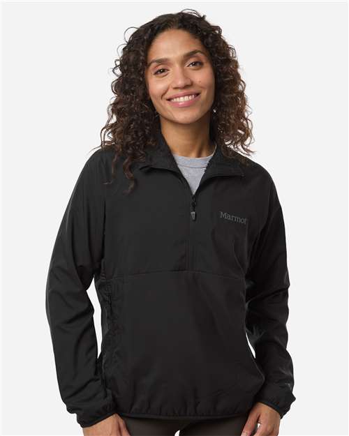 Women's Aerothermal Soft Shell Quarter-Zip Pullover – On Model