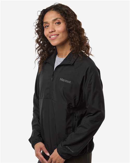 Women's Aerothermal Soft Shell Quarter-Zip Pullover – On Model – Side