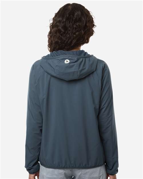 Women's Aerothermal Soft Shell Hooded Jacket – On Model – Back