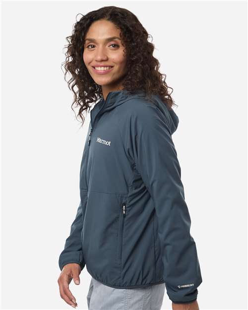 Women's Aerothermal Soft Shell Hooded Jacket – On Model – Side