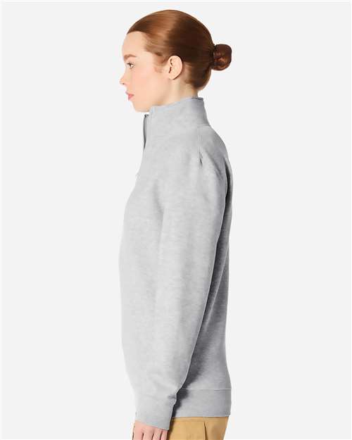 Unisex Premium Quarter-Zip Pullover – On Model – Side