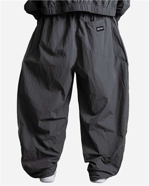Unisex Wind OPPS Reflective Balloon Pants – On Model – Back