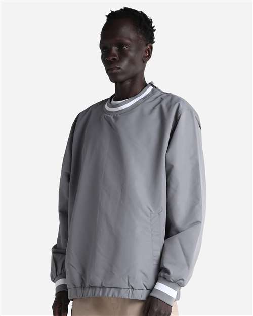 Unisex Crewneck Windbreaker – On Model – Side