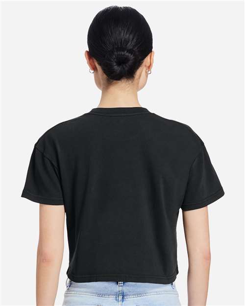 Women's Garment-Dyed Urban Cropped Tee – On Model – Back
