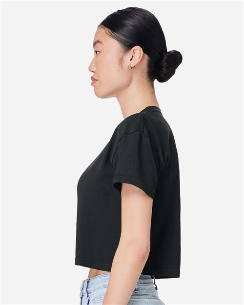 Women's Garment-Dyed Urban Cropped Tee – On Model – Side