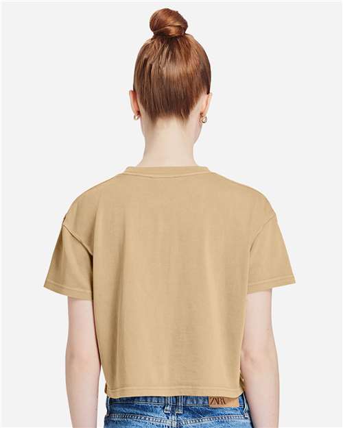 Women's Garment-Dyed Urban Cropped Tee – On Model – Back