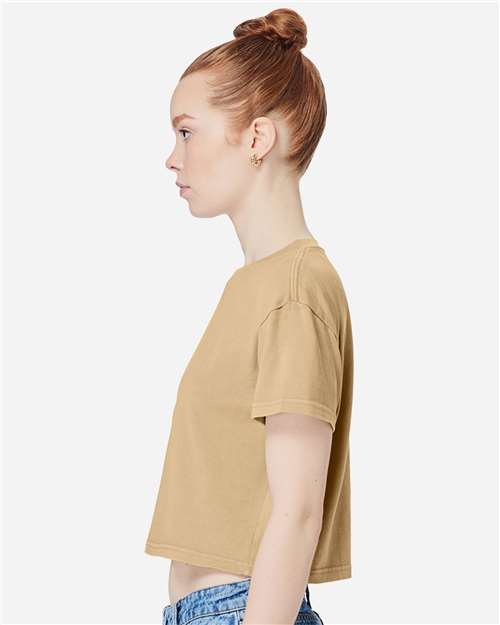 Women's Garment-Dyed Urban Cropped Tee – On Model – Side