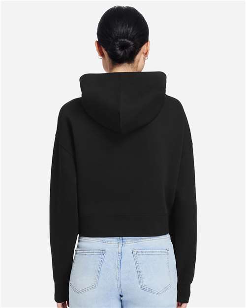 Women's Relaxed Cropped Hoodie Sweatshirt – On Model – Back