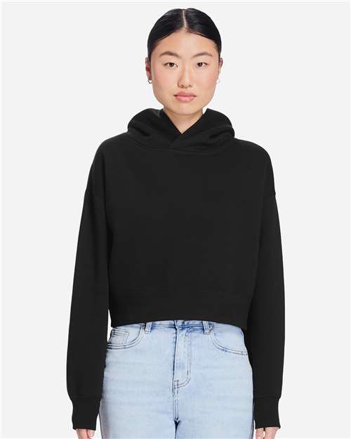 Women's Relaxed Cropped Hoodie Sweatshirt – On Model