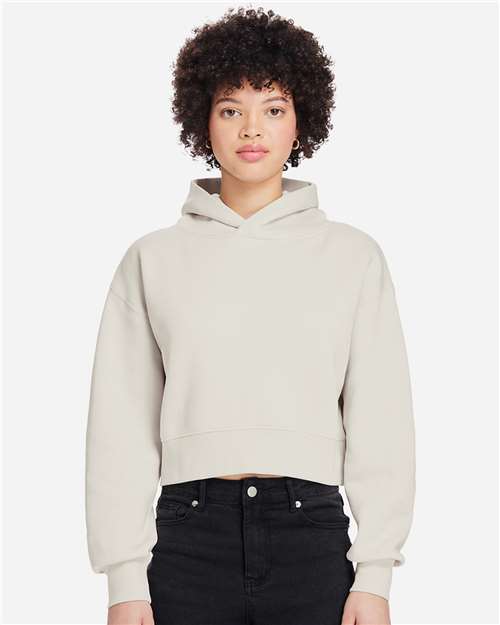 Women's Relaxed Cropped Hoodie Sweatshirt – On Model