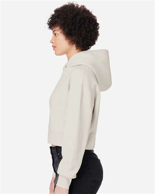 Women's Relaxed Cropped Hoodie Sweatshirt – On Model – Side