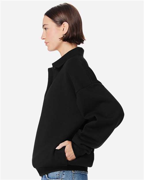 Unisex Element Polo Collar Crewneck Sweatshirt – On Model – Side