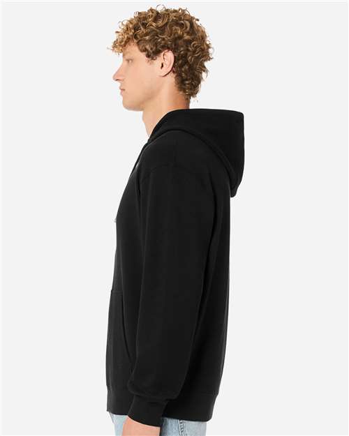 Unisex Thermal Hoodie Sweatshirt – On Model – Side