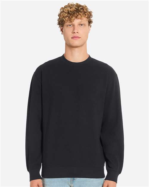 Unisex Thermal Crewneck Sweatshirt – On Model