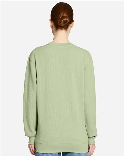 Unisex Thermal Crewneck Sweatshirt – On Model – Back